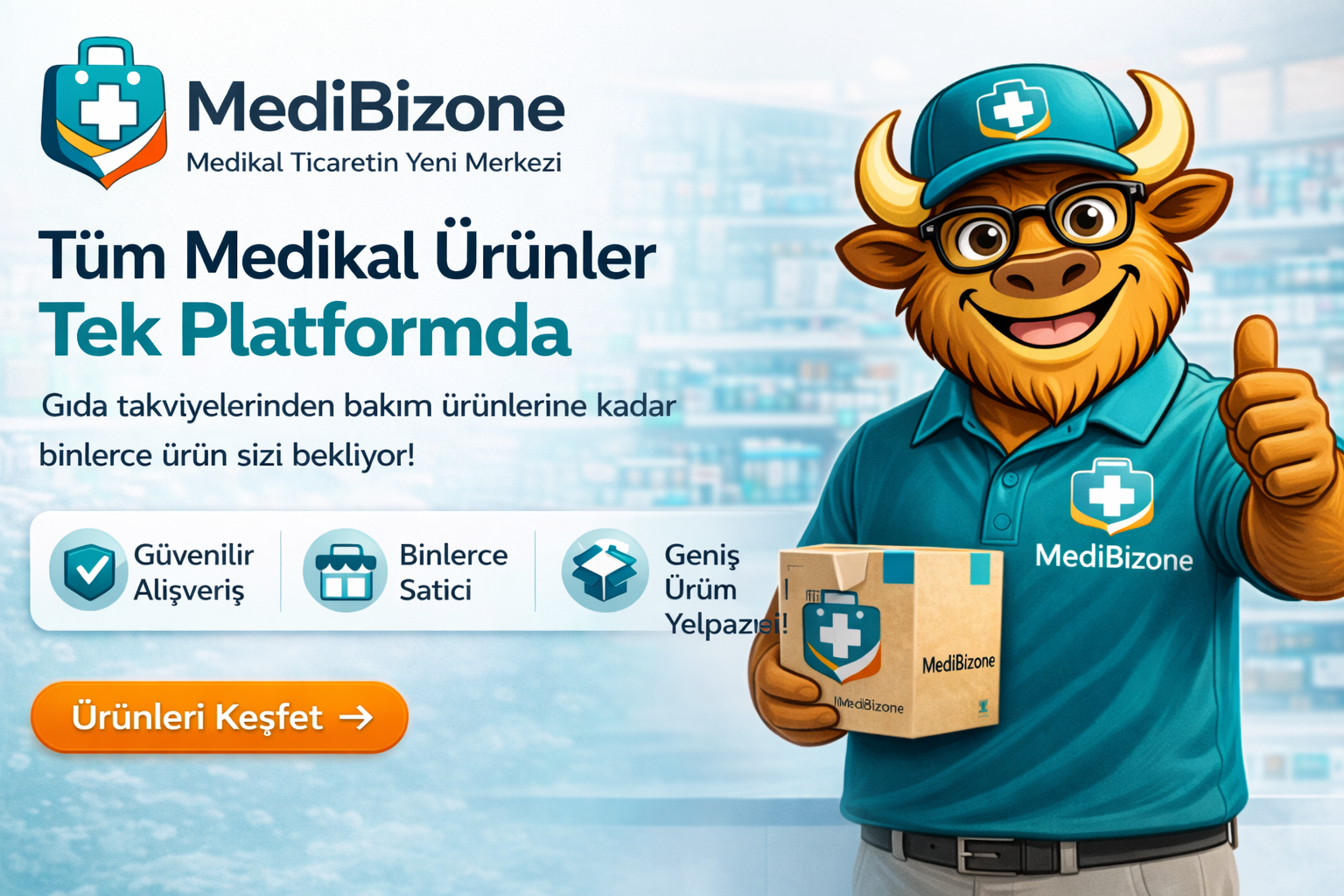 MediBizone bison ve sağlık teması