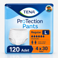 Tena Protection Pants Regular Emici Külot 6 Damla Large 30'lu 4 Paket 120 Adet