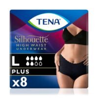 Tena Silhouette Plus Kadınlara Özel Yüksek Bel Emici Külot Siyah Large 8 Adet