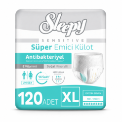 Sleepy Sensitive Bel Bantlı Yetişkin Hasta Bezi XLarge XL 120 Adet