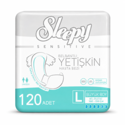 Sleepy Sensitive Bel Bantlı Yetişkin Hasta Bezi Large L 120 Adet