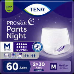 TENA ProSkin Pants Night Super Emici Külot 7,5 Damla M Beden 30'li 2 Paket 60 Adet