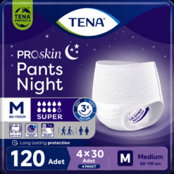 TENA ProSkin Pants Night Super Emici Külot 7,5 Damla M Beden 30'li 4 Paket 120 Adet