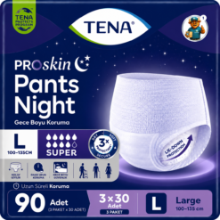 TENA ProSkin Pants Night Super Emici Külot 7,5 Damla L Beden 30'li 3 Paket 90 Adet (Kopya)