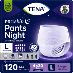 TENA ProSkin Pants Night Super Emici Külot 7,5 Damla L Beden 30'li 4 Paket 120 Adet