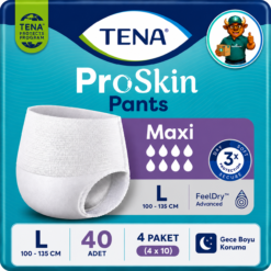 TENA ProSkin Pants Maxi Emici Külot 8 Damla L Beden 10'li 4 Paket 40 Adet