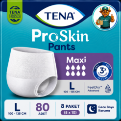 TENA ProSkin Pants Maxi Emici Külot 8 Damla L Beden 10'li 8 Paket 80 Adet