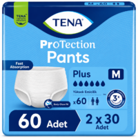 TENA ProSkin Pants Extra Emici Külot 6 Damla M Beden 30'li 2 Paket 60 Adet