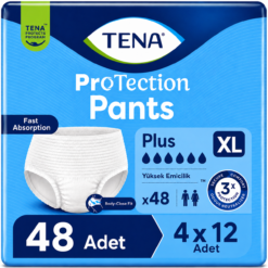 TENA ProTection Pants Plus Emici Külot 6 Damla XL Beden 12'li 4 Paket 48 Adet