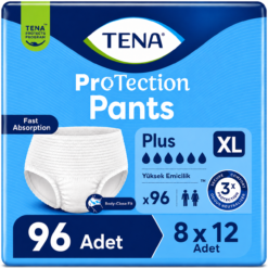TENA ProTection Pants Plus Emici Külot 6 Damla XL Beden 12'li 8 Paket 96 Adet