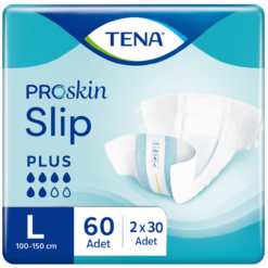 TENA ProSkin Slip Plus Bel Bantlı Hasta Bezi 6 Damla L Beden 30'lu 2 Paket 60 Adet