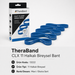 TheraBand CLX 11 Halkalı Egzersiz Bandı Tekli-Mavi - Ekstra Sert - 13222
