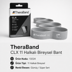 TheraBand CLX 11 Halkalı Egzersiz Bandı Tekli-Gümüş - Süper Sert - 13224