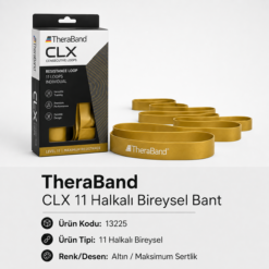 TheraBand CLX 11 Halkalı Egzersiz Bandı Tekli-Altın - Maksimum - 13225