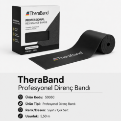 TheraBand Profesyonel Direnç Bandı 5,50 m - Siyah - 50060