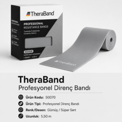 TheraBand Profesyonel Direnç Bandı 5,50 m - Gümüş - 50070