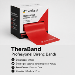 TheraBand Egzersiz Bandı Dispenser 30 adet X 1,5 m - Kırmızı - 20530