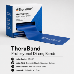 TheraBand Egzersiz Bandı Dispenser 30 adet X 1,5 m - Mavi - 20550