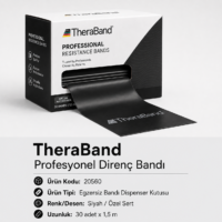 TheraBand Egzersiz Bandı Dispenser 30 adet X 1,5 m - Siyah - 20560