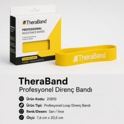 TheraBand Profesyonel Direnç Bandı Halka - Halka 7,6 cm x 20,5 cm - Sarı - 20810