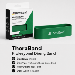 TheraBand Profesyonel Direnç Bandı Halka - Halka 7,6 cm x 20,5 cm - Yeşil - 20830