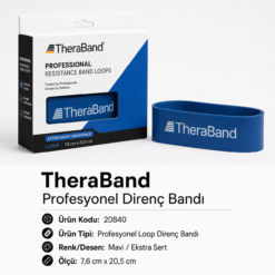 TheraBand Profesyonel Direnç Bandı Halka - Halka 7,6 cm x 20,5 cm - Mavi - 20840