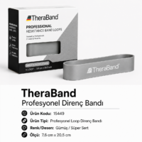 TheraBand Profesyonel Direnç Bandı Halka - Halka 7,6 cm X 20,5 cm Ekstra Sert, Gümüş - 15449