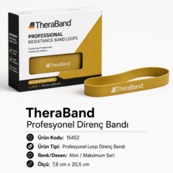 TheraBand Profesyonel Direnç Bandı Halka - Halka 7,6 cm X 20,5 cm Ekstra Sert, Altın - 15452